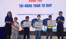 Đội viên Trường Tiểu học Trương Định đạt giải Nhất và giải Nhì cuộc thi Tài năng Toán tư duy tại Liên hoan Tuổi trẻ sáng tạo TPHCM lần  năm .